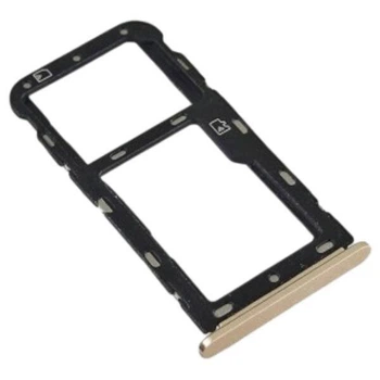 Держатель SIM-карты ZTE Blade A76 (Z2474), С разъемом на карту памяти, Золотой - 736373