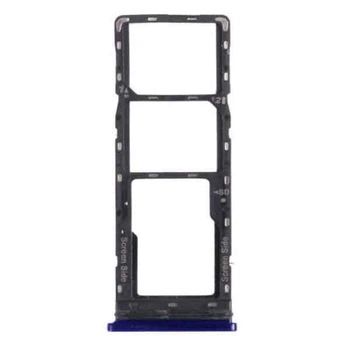 Держатель SIM-карты Tecno Spark 6, С разъемом на карту памяти, Синий - 316394