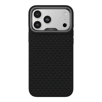 Чохол Premium Kajsa Glamorous Collection Pyramid Pattern with MagSafe для iPhone 17 Pro Black O-Ring