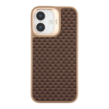 Чохол Premium Kajsa Glamorous Collection Pyramid Pattern with MagSafe для iPhone 17 Desert Gold
