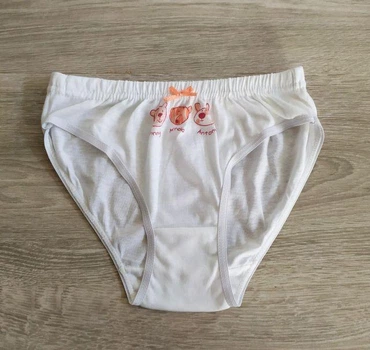 Трусы для девочки хлопок Медвежонок Natural Club розовый на белом 134 (507_12)