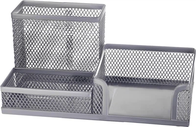 Органайзер настольный металлический Buromax 20x10x10 см серебристый (BM.6247-24)