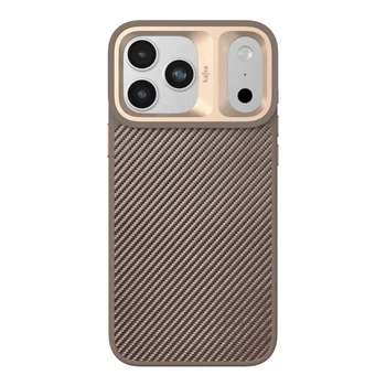 Чохол Premium Kajsa Glamorous Collection Straw Mat Pattern with MagSafe для iPhone 17 Pro Desert Gold B-Ring