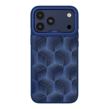 Чохол Premium Kajsa Splendid Collection 3D Cube Pattern with MagSafe для iPhone 17 Pro Blue Plus O-Ring
