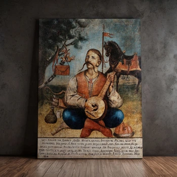 Інтер'єрна картина Козак Мамай - символ української свободи (1701-1800), Україна, істория, 60×45 см (id6921)
