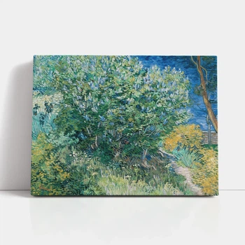 Интерьерная картина Куст сирени, Винсент ван Гог, Vincent van Gogh, Lilac Bush, интерьерный декор, 30×40 см (id6664)