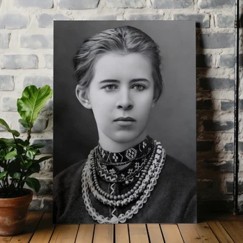 Інтер'єрна картина Леся Українка, Україна, історія, видатні письменники, 42×30 см (id4794)
