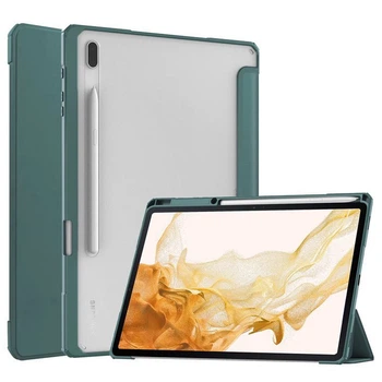 Чохол TPUCristal SlimTPU Spen holder для Samsung Galaxy Tab S10 Lite Темно-зелений