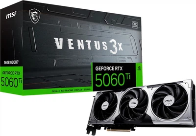 Відеокарта MSI GeForce RTX 5060 Ti 8G VENTUS 3X OC (G506T-8V3C)