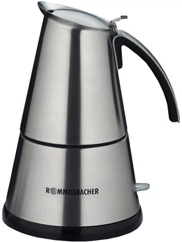 Kawiarka Rommelsbacher Elpresso deLuxe EKO 366/E na 6 filiżanek 350 ml srebrzysta (4001797201003)