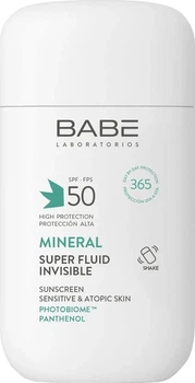Сонцезахисний мінеральний флюїд SPF 50 BABE Laboratorios Mineral Super Fluid Invisible 50 мл