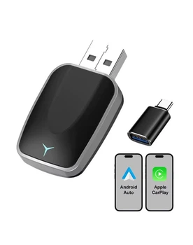 Бездротовий адаптер Wireless CarPlay Android Auto 2026 Smart Mini Box Plug & Play для штатної магнітоли
