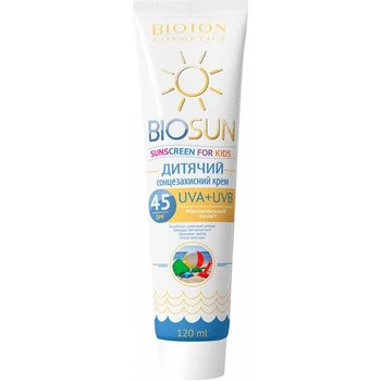 Дитячий сонцезахисний крем SPF 45 Biosun 120 мл (4820026147987)