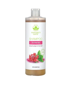 Шампунь для объема с имбирем авапухи и базиликом для тонких волос Mild By Nature Nature's Gate 473 мл