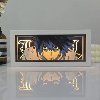 3D LED світильник-нічник Death Note «L» — Light Box Зошит Смерті 20 см