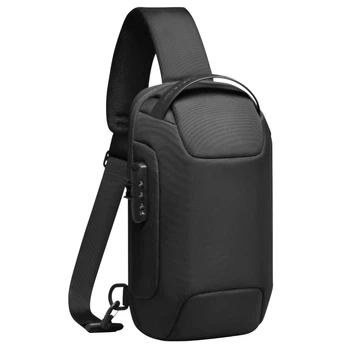 Рюкзак на одно плечо Mark Ryden MR7116 с кодовым замком и USB-портом (Черный)