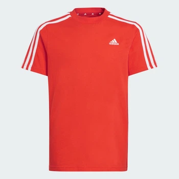 Детская футболка Essentials 3-Stripes Cotton adidas IX9539 (128) оранжевый (4067896594125)