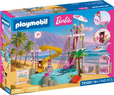 Набір іграшок Playmobil Barbie Аквапарк 146 деталей 72120 (4008789721204)