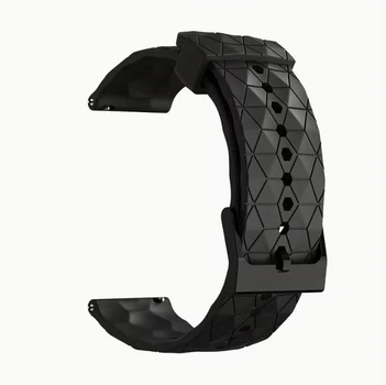 Черный силиконовый ремешок Active Sport 22 мм для часов с черной застежкой