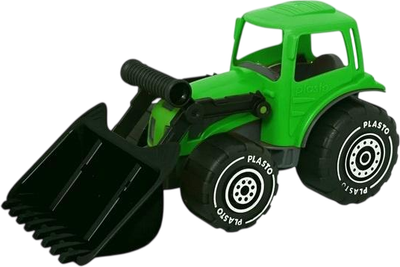 Koparka Plasto z ładowaczem czołowym 32 cm Zielona 1674000GRB (6410310216741)