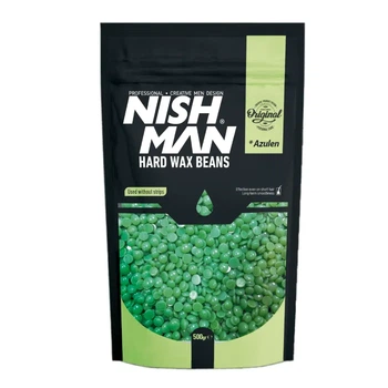 Воск для депиляции Nishman Hard Wax Beans Green 500гр