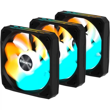 Комплект корпусных вентиляторов Gigabyte EZ Chain RVS Fan 120 PWM 3 шт. 120 мм 2200 об/мин Black (GP-GBT EZRVSFAN1203)