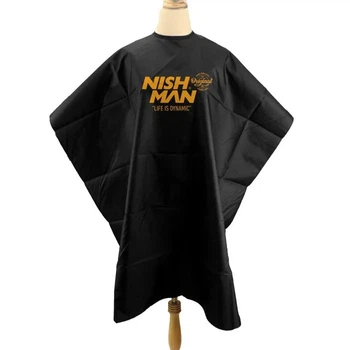 Перукарська накидка (пеньюар) Nishman Barber Cape Black