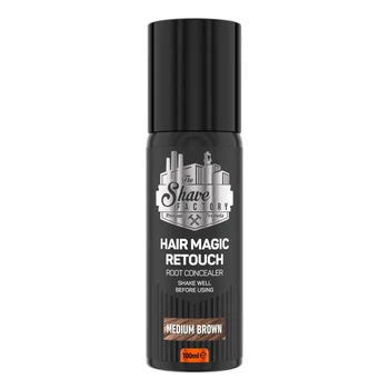 Камуфляж для сивого волосся The Shave Factory Hair Magic Retouch Root Concealer (Medium Brown)