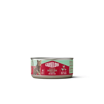Корм вологий Carnilove Chicken, Duck & Pheasant для котів паштет курка, качка і фазан 100 г