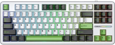 Клавіатура бездротова Aula F87 Leobog Greywood V3 Wireless/Bluetooth/USB Green (AUF87-BWG-GW3)