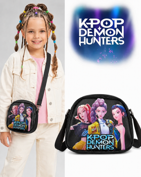 Сумка Кпоп Мисливці на демонів KPop Demon Hunters для дівчинки через плече підліткове, чорна (SVS)