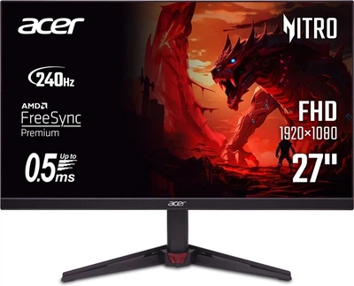 Монітор 27" ACER VG270 (IPS, 1 mc, 1920x1080, 240Hz, DP/HDMI)