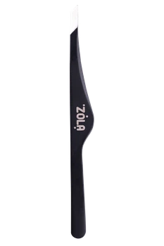 Пинцет профессиональный для бровей Zola Black, скошенный