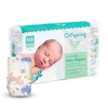 Підгузки дитячі Offspring Розмір NB до 4 кг 56 шт. в упаковці, Казковий світ