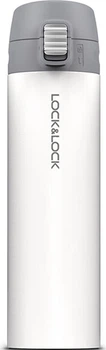 Термопляшка LOCK&LOCK з кнопкою 390 мл White