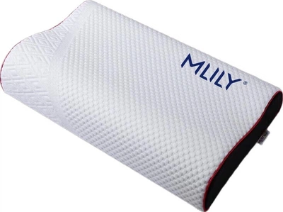 Подушка MLILY Space Slow Rebound ортопедична з ефектом пам'яті Memory foam 56х35х11-9 см White/Black