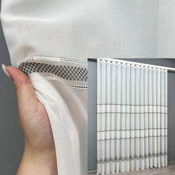 Тюль VR-Textil 2081т Мережка Льон Молочний з сірим 400х270 см (42-1294)