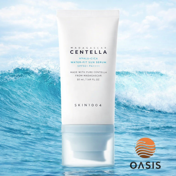 Сонцезахисна сироватка для обличчя SKIN1004 Madagascar Centella Hyalu‑Cica Water‑Fit Sun Serum SPF50+ PA++++ 50ml — легка текстура