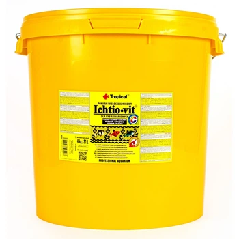 Сухой корм для всех аквариумных рыб хлопья 21 л/4 кг Tropical Ichtio-Vit