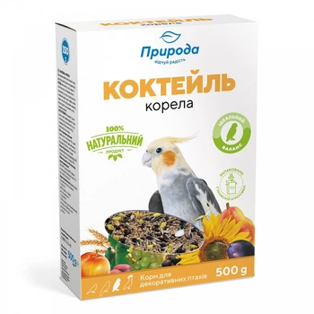 Сухой корм для средних попугаев 500 г Природа Коктейль Корелла