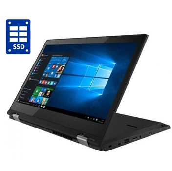 Ноутбук-трансформер Б-клас Lenovo ThinkPad L380 Yoga / 13.3" (1920x1080) IPS Touch / Intel Core i3-8130U (2 (4) ядра по 2.2 - 3.4 GHz) / 8 GB DDR4 / 256 GB SSD / Intel UHD Graphics 620 / WebCam / Win 11 Pro б/в