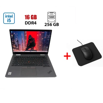 Ультрабук-трансформер Lenovo ThinkPad X1 Yoga / 14" (3840x2160) IPS Touch / Intel Core i5-10210U (4 (8) ядра по 1.6 - 4.2 GHz) / 16 GB DDR4 / 256 GB SSD / Intel UHD Graphics / WebCam б/у + Подарок Мышка и коврик