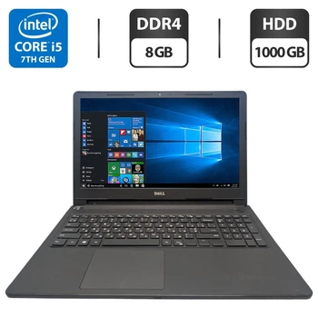 Ноутбук Dell Inspiron 15 3567 / 15.6" (1920x1080) TN / Intel Core i5-7200U (2 (4) ядер по 2.5 - 3.1 GHz) / 8 GB DDR4 / 1000 GB HDD / Intel HD Graphics 620 / WebCam / DVD-ROM б/у