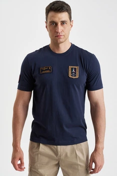 Темно-синя футболка з нашивками Aeronautica Militare 8646 S