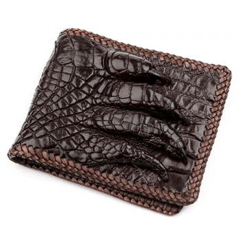 Портмоне CROCODILE LEATHER bg182fash29 из натуральной кожи крокодила Коричневый
