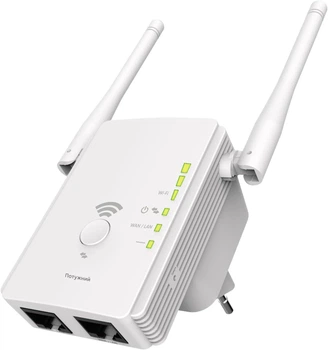 Wi‑Fi репітер Strong White V2 300 Mbit/s 802.11b/g/n з двома антенами LAN WPS WPA2
