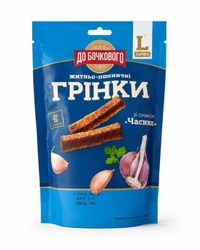 Сухарики ДО БОЧКОВОГО grenki часник 120г.