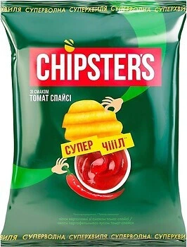 Чіпси Chipster's томат спайсі 95г.