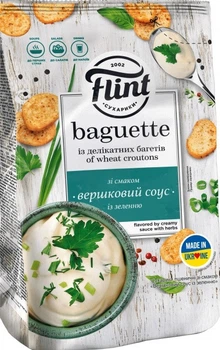 Сухарики Флінт baguette вершковий соус 100г. / 12шт
