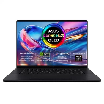 Ноутбук Asus ProArt P16 (H7606WR-SE058X), AMD Ryzen AI 9 HX 370 / 16″ / Touch / OLED / 120 Гц / RAM 32 ГБ LPDDR5x / SSD 1 ТБ / AMD Radeon 890M + RTX 5070 Ti / Windows 11 Pro / Чорний